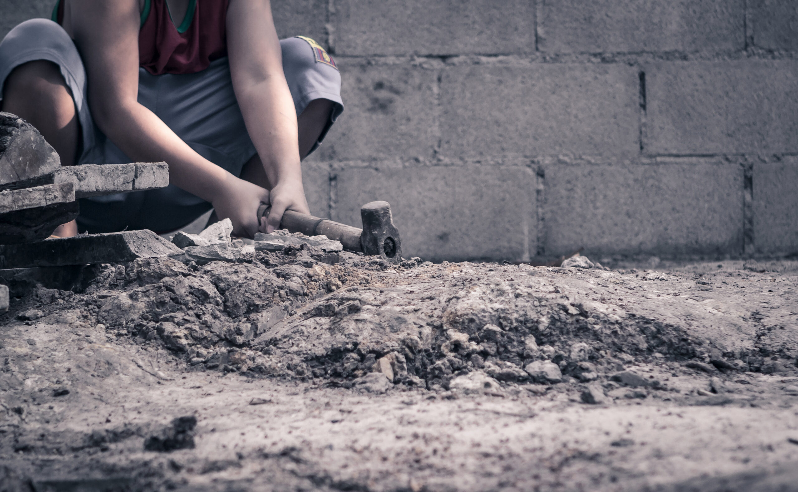 World,Day,Against,Child,Labour,Concept:,Poor,Little,Boy,Working